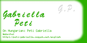 gabriella peti business card